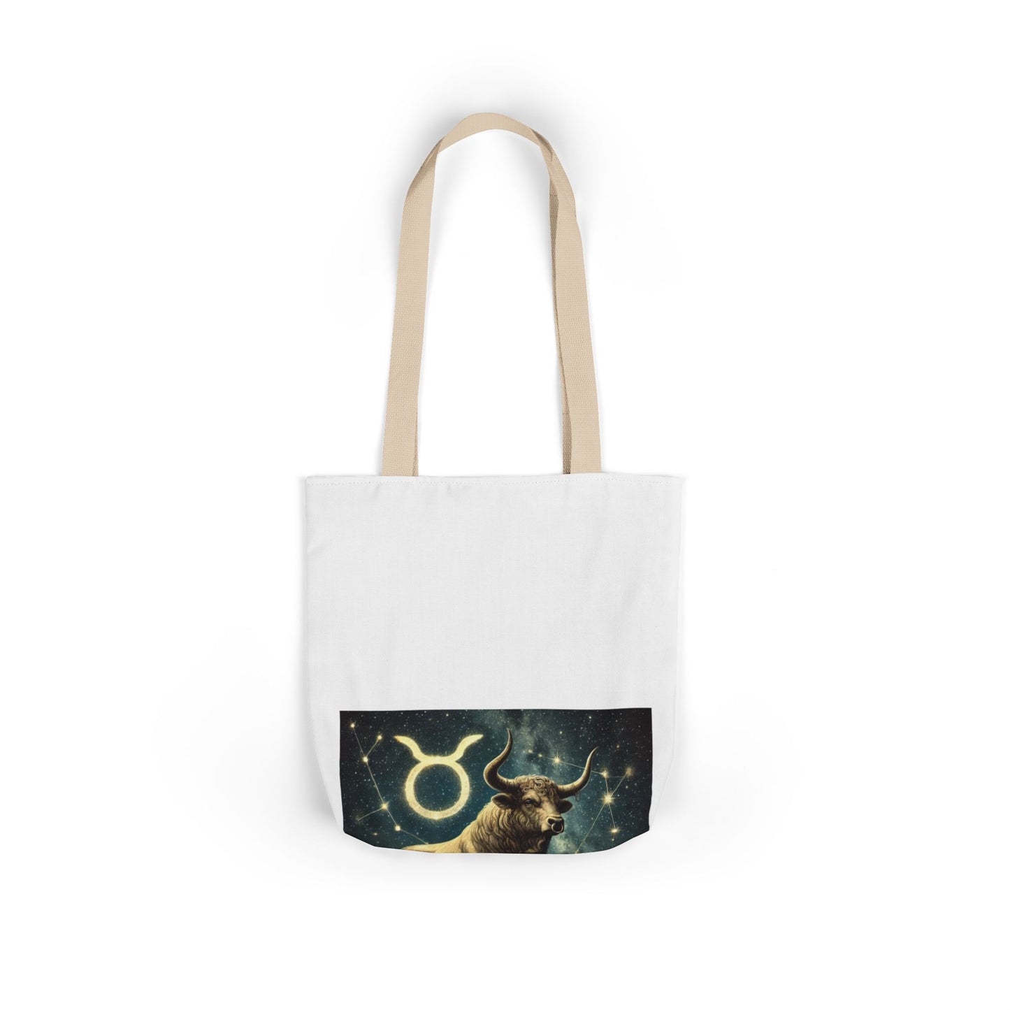 Taurus Bull Constellation Celestial Canvas Tote Bag