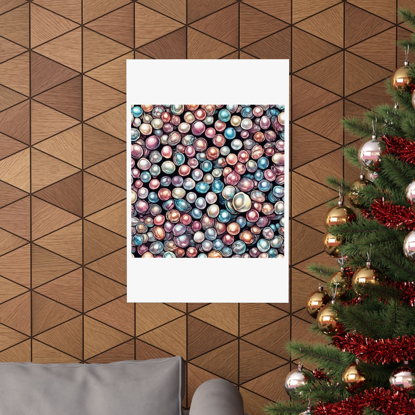 Pearl Bubble Pattern Abstract Gift Art Poster