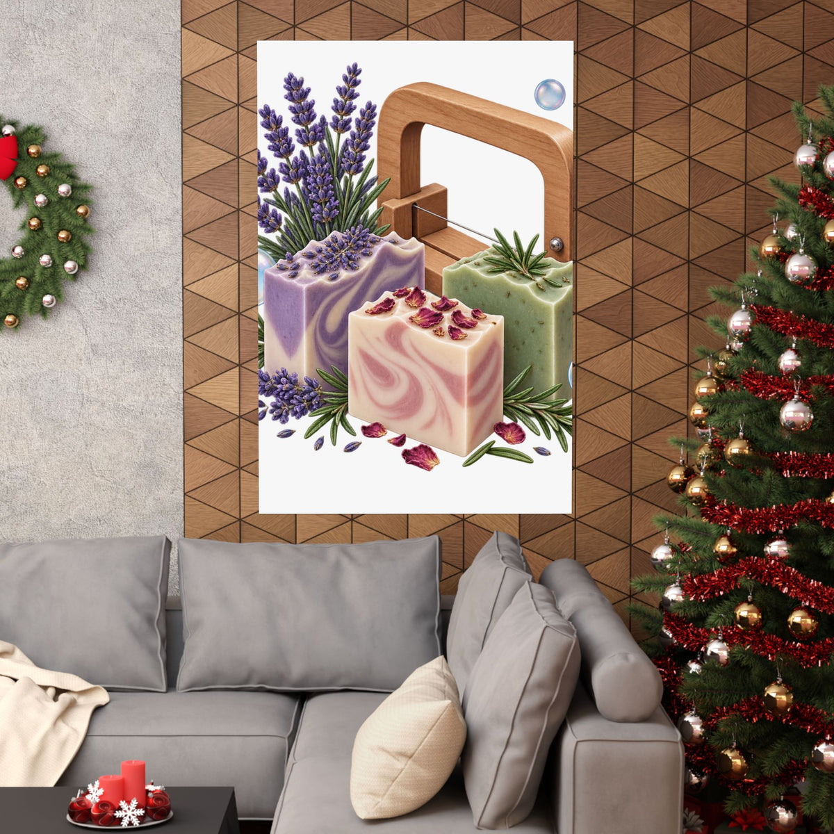 Botanical Soap Making Lavender and Herbs Poster