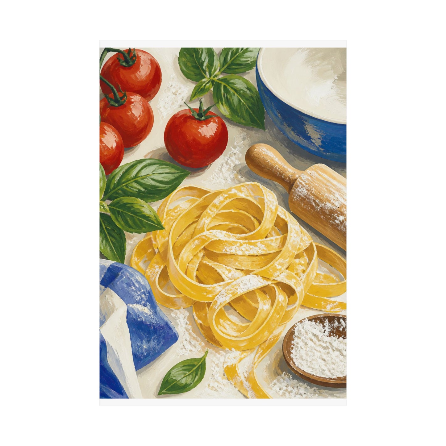 Fresh Pasta Making Kitchen Art Poster