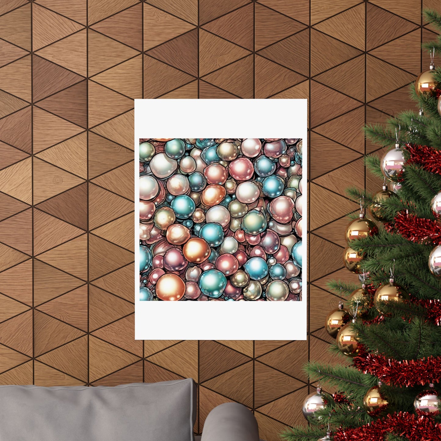 Rainbow Pearl Marble Abstract Gift Art Poster