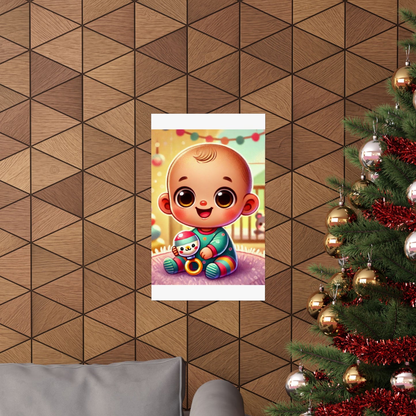 Cheerful Baby Nursery Playroom Art Poster