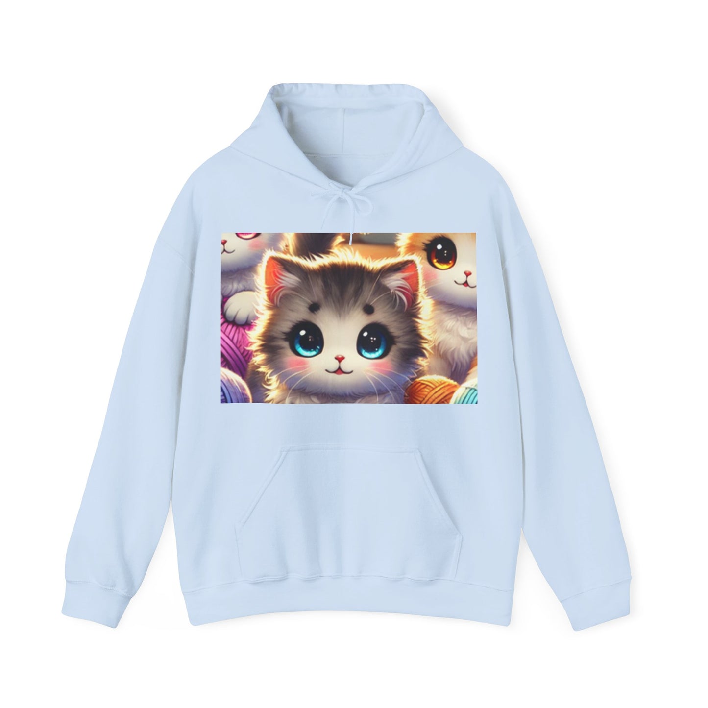 Cozy Yarn Kittens Cute Cat Lover Knitting Hoodie Gift for Crafters