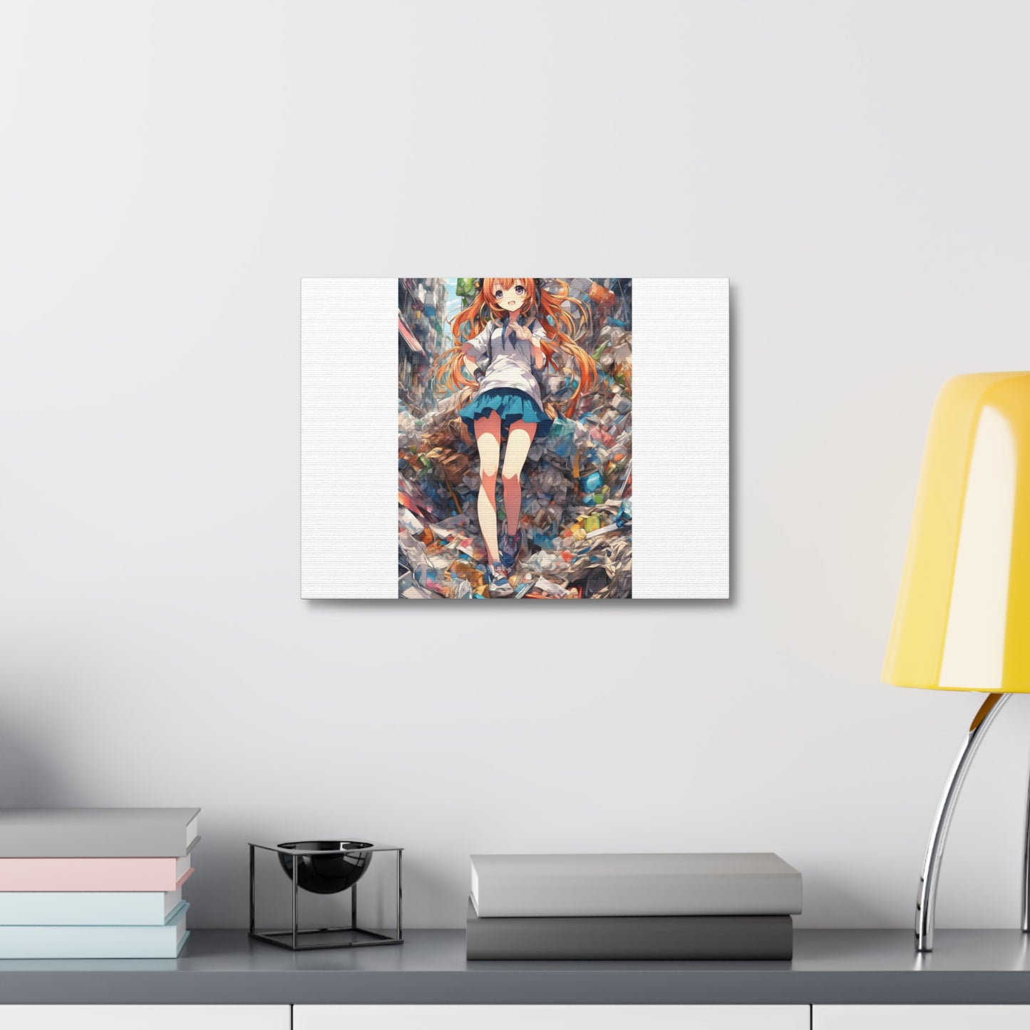 Recycling Rescue Anime Heroine Eco Street Art Canvas