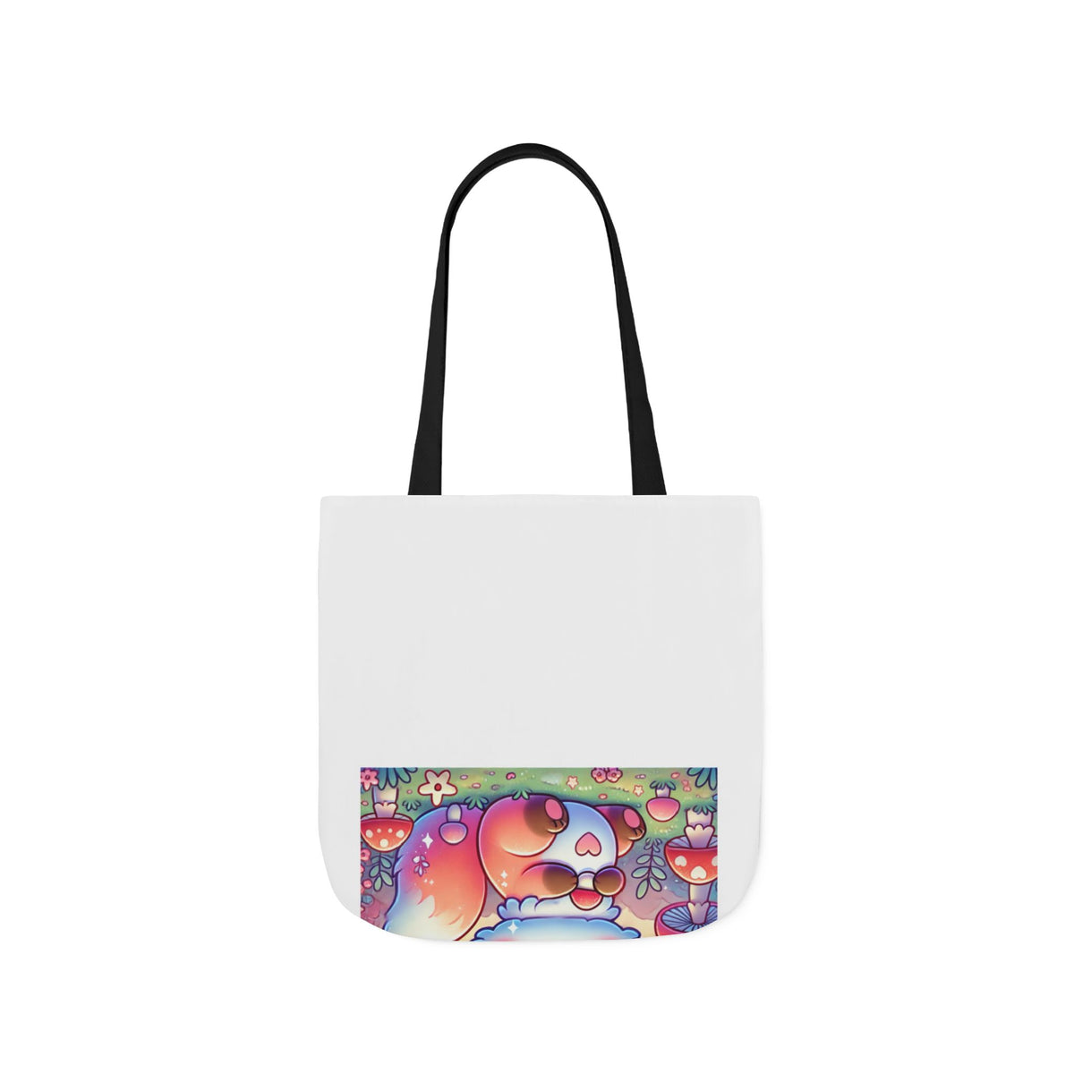 Pastel Woodland Fox Mushroom Kawaii Canvas Tote Bag