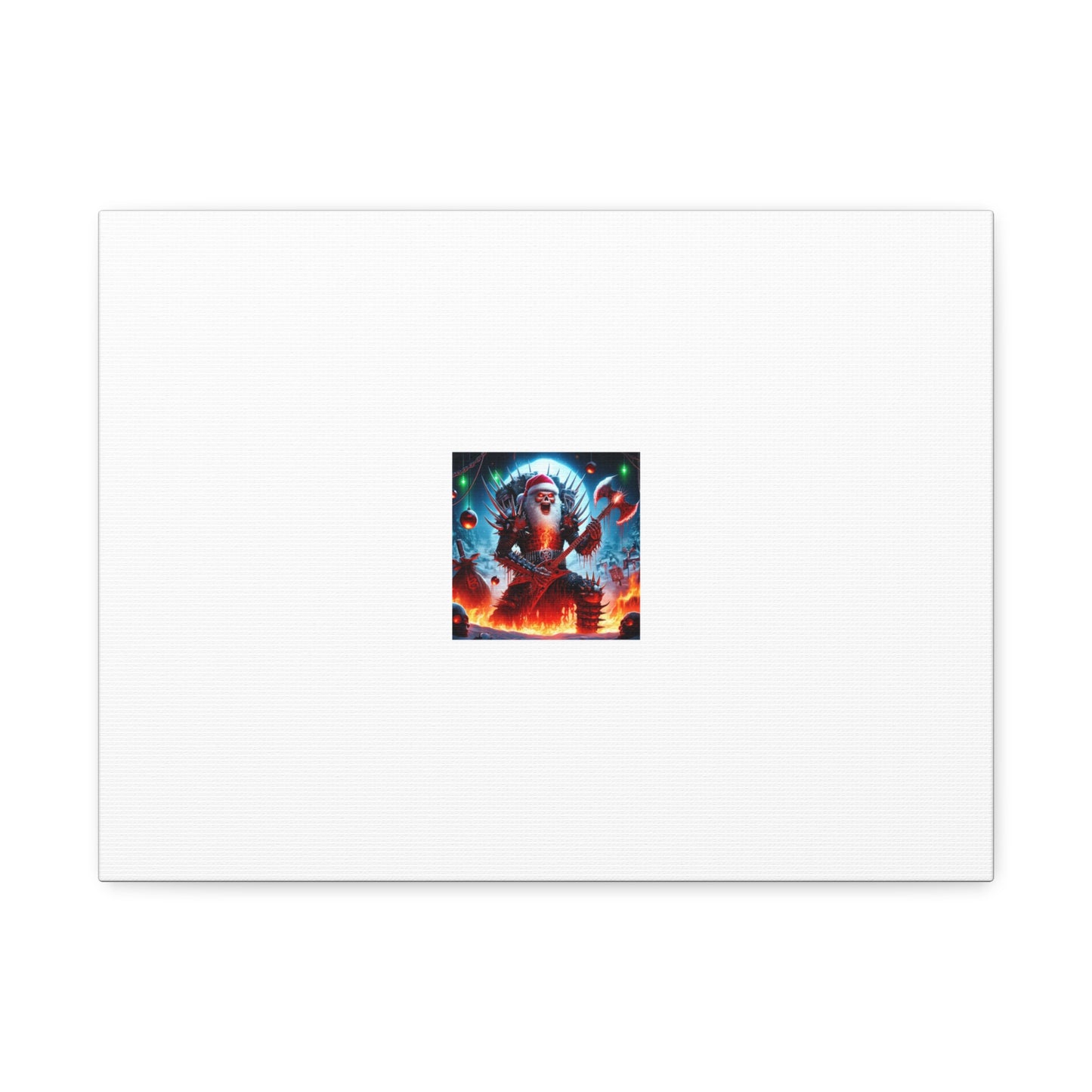 Heavy Metal Santa Holiday Concert Dark Holiday Canvas Art