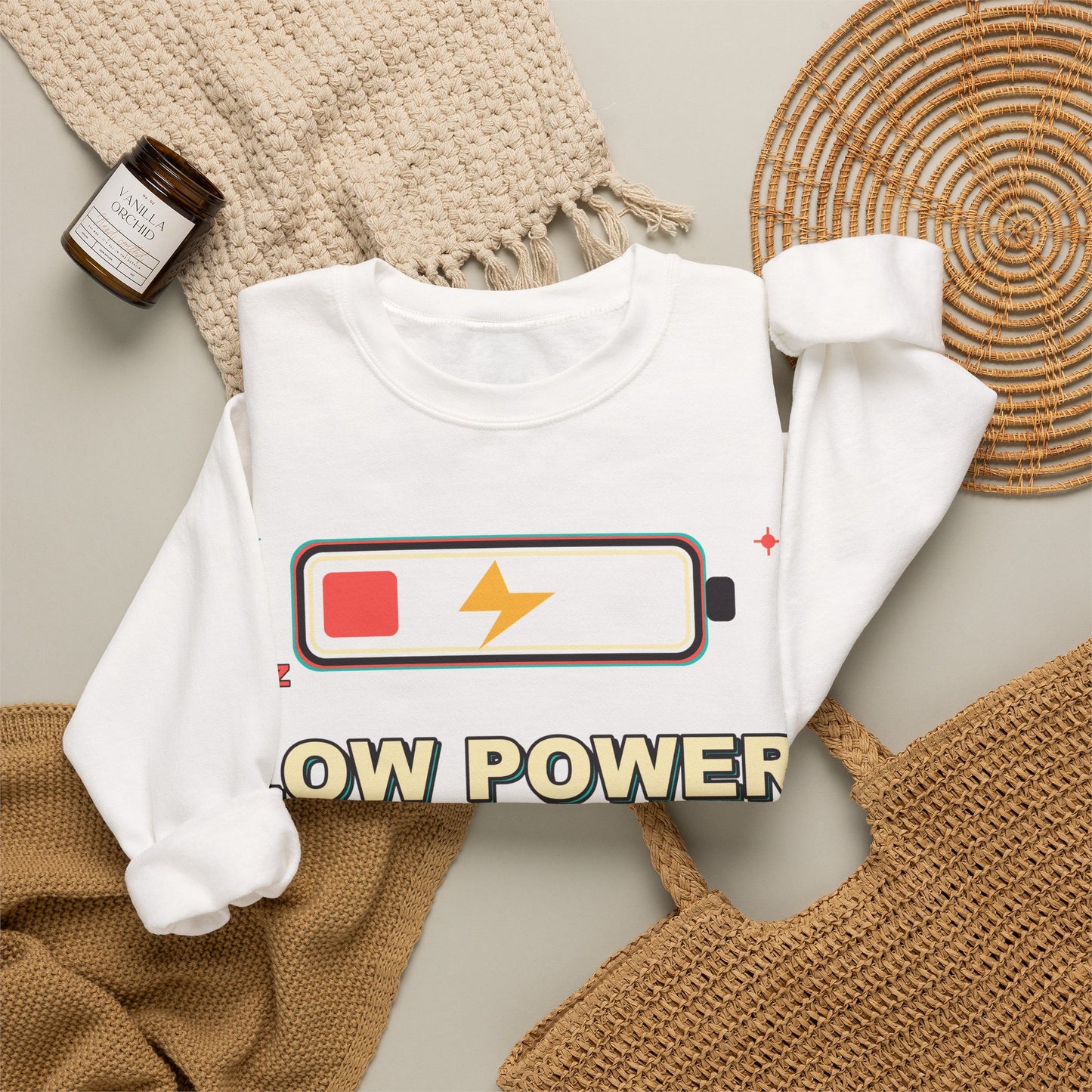 Low Power People Mode Funny Introvert Social Battery Sweatshirt
