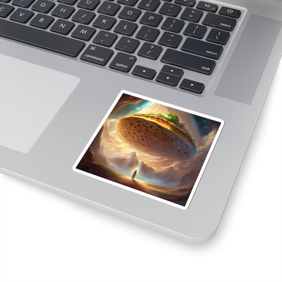 Cosmic Taco UFO Surreal Food Fantasy Art Sticker