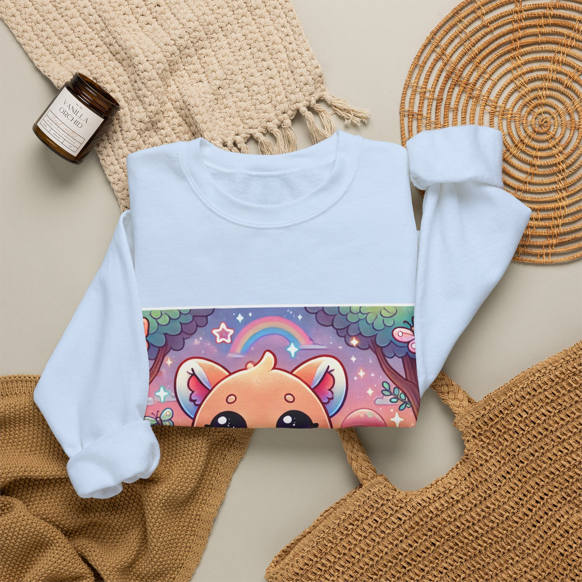 Pastel Woodland Fox Mushroom Kawaii Sweatshirt