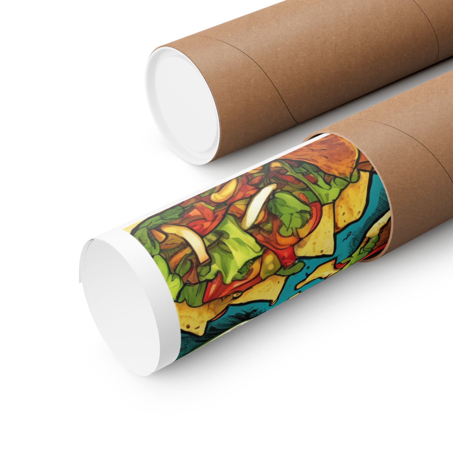 Taco Party Pattern Foodie Gift Art Poster