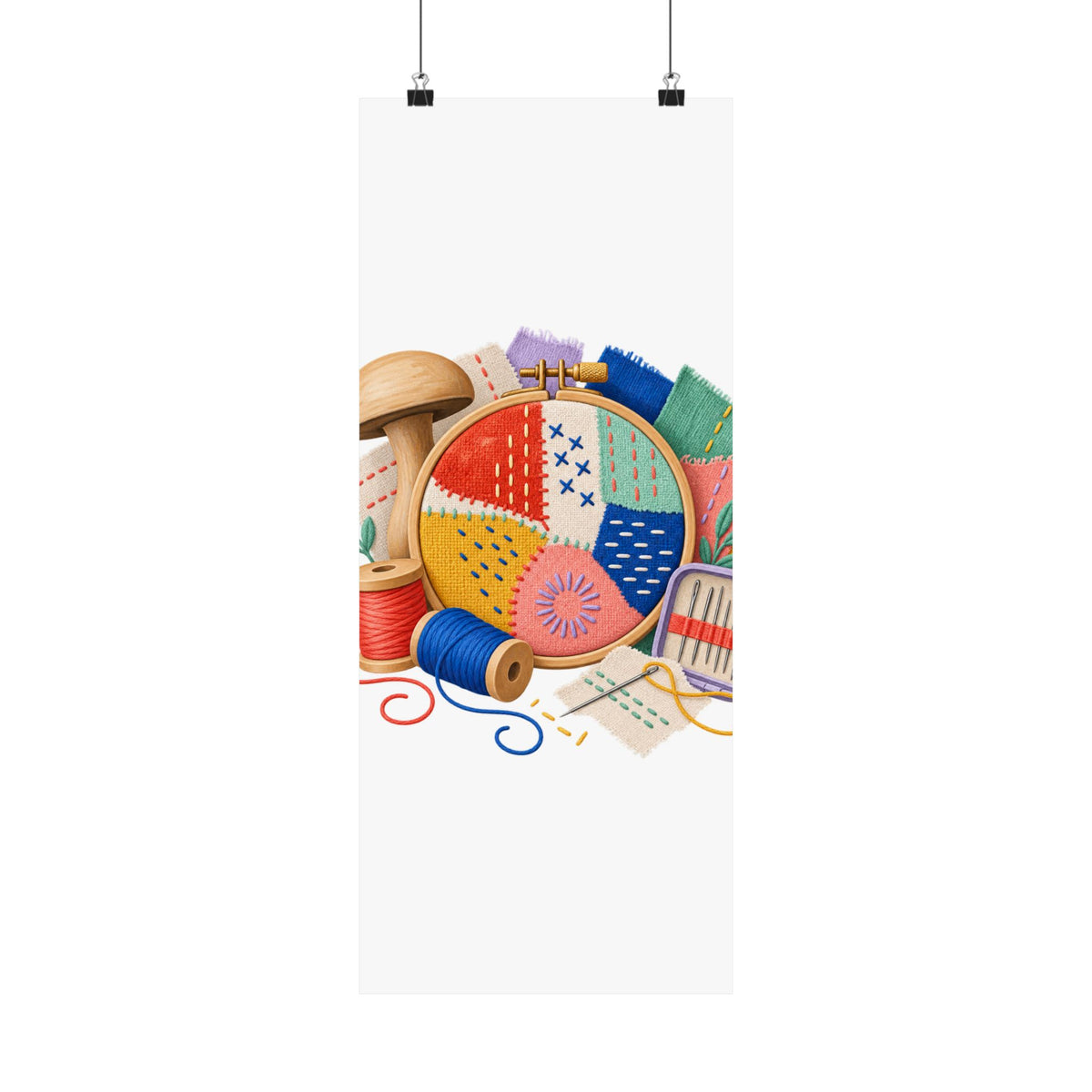 Colorful Visible Mending Workshop Poster
