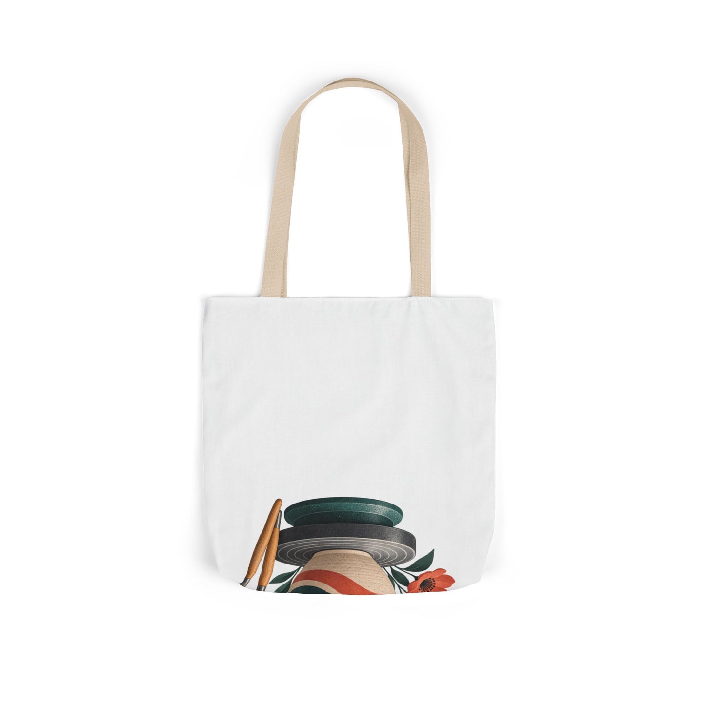 Midcentury Pottery Botanical Art Tote Bag