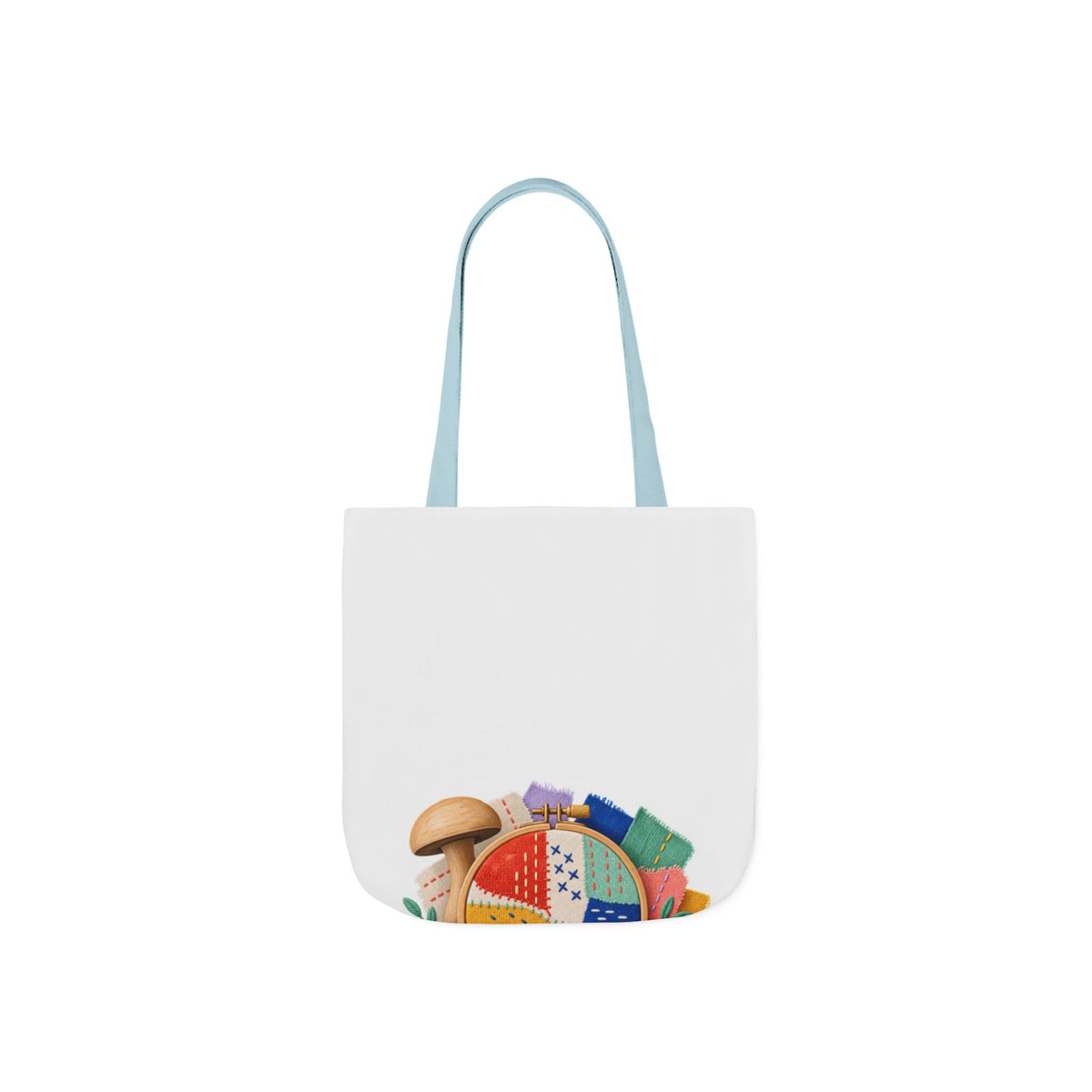 Colorful Visible Mending Workshop Tote Bag