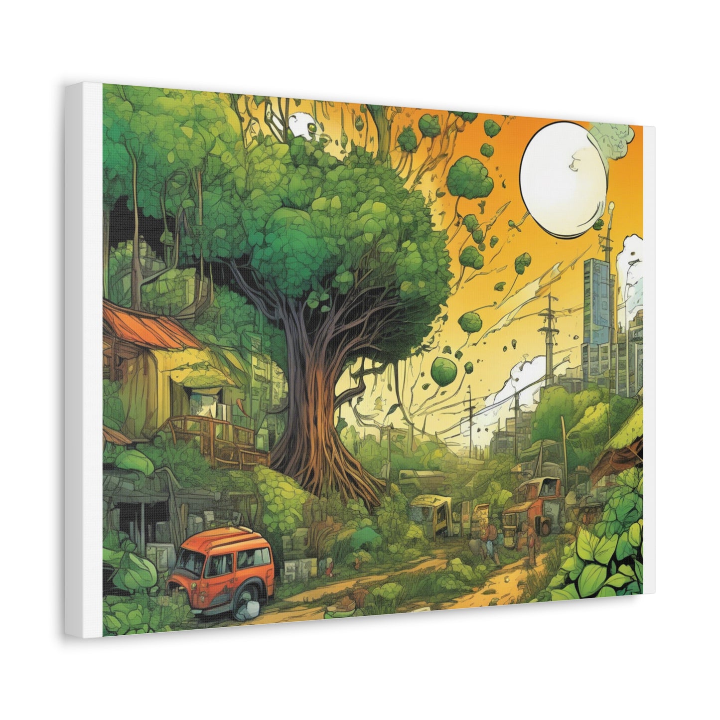 Cottage Road Landscape Nature Gift Art Canvas