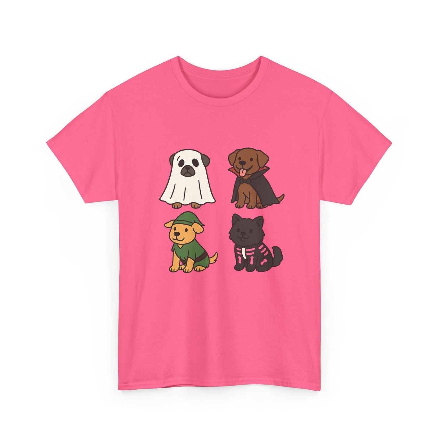 Cute Pet Ghosts Unisex Heavy Cotton Tee - Dog Lover T-Shirt, Animal Tee, Halloween Shirt, Gift for Pet Owners, Funny Retriver
