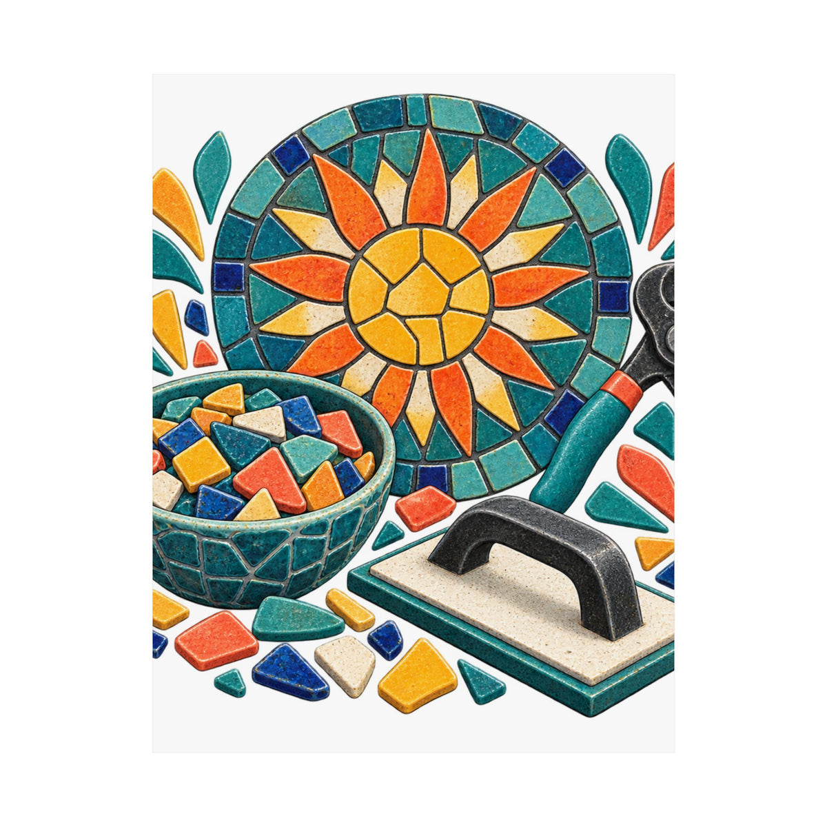 Sunburst Mosaic Making Workshop Poster