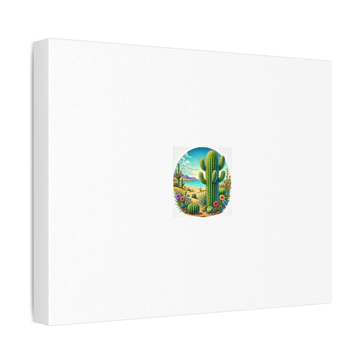 Desert Cactus Bloom Garden Canvas Botanical Desert Wall Art Gift