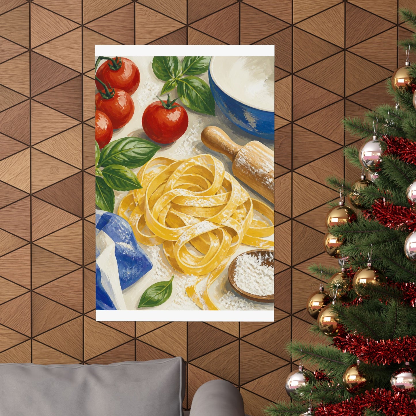 Fresh Pasta Making Kitchen Art Poster