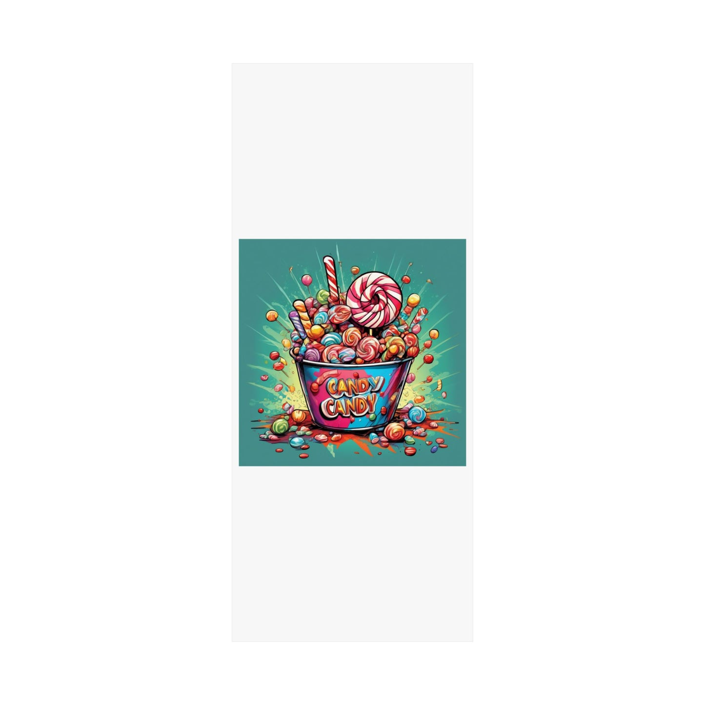Holiday Candy Bucket Sweets Gift Art Poster