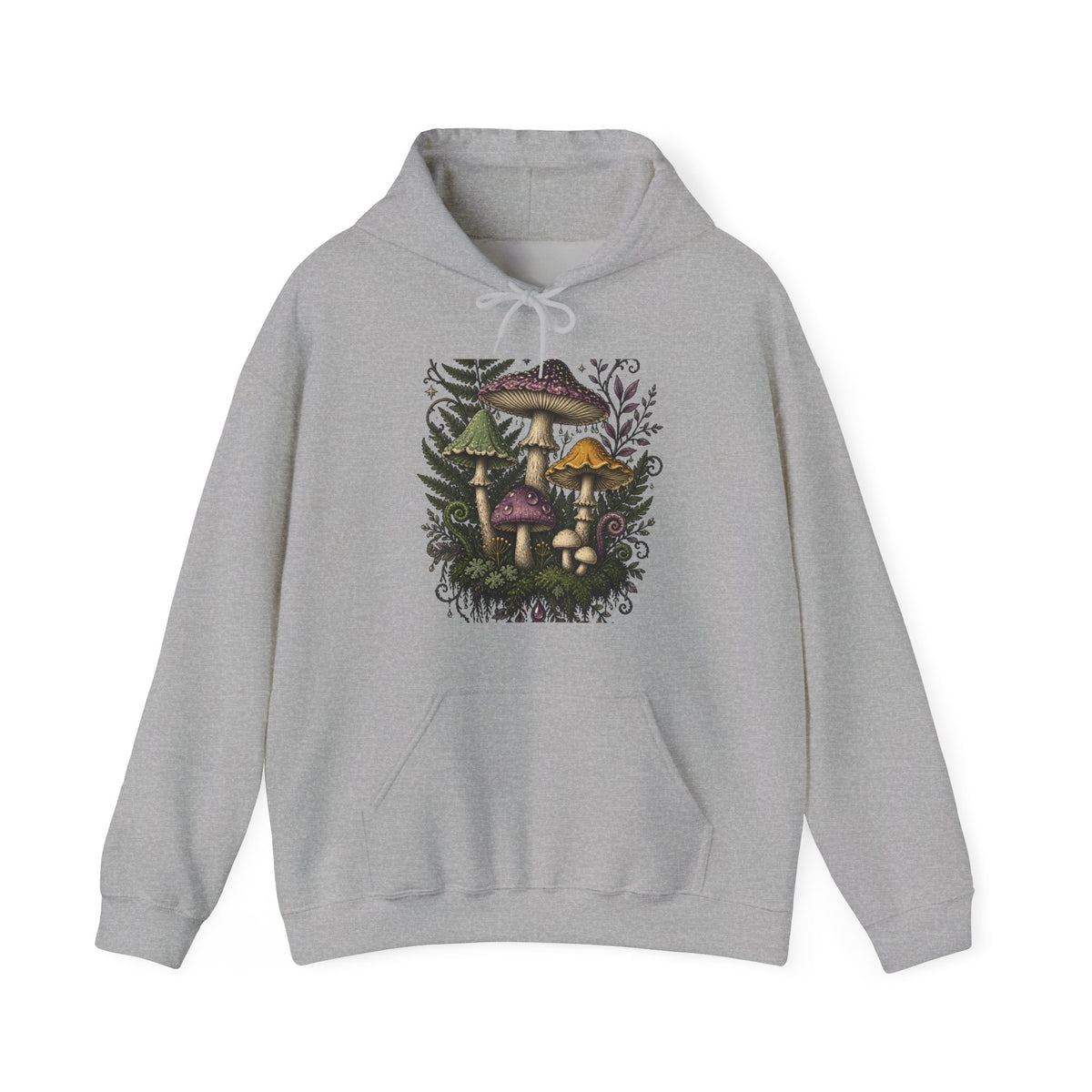Midnight Mushroom Field Notes Botanical Mushroom Hoodie