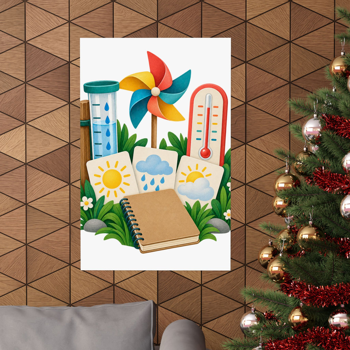 Colorful Backyard Weather Watching Kit Poster