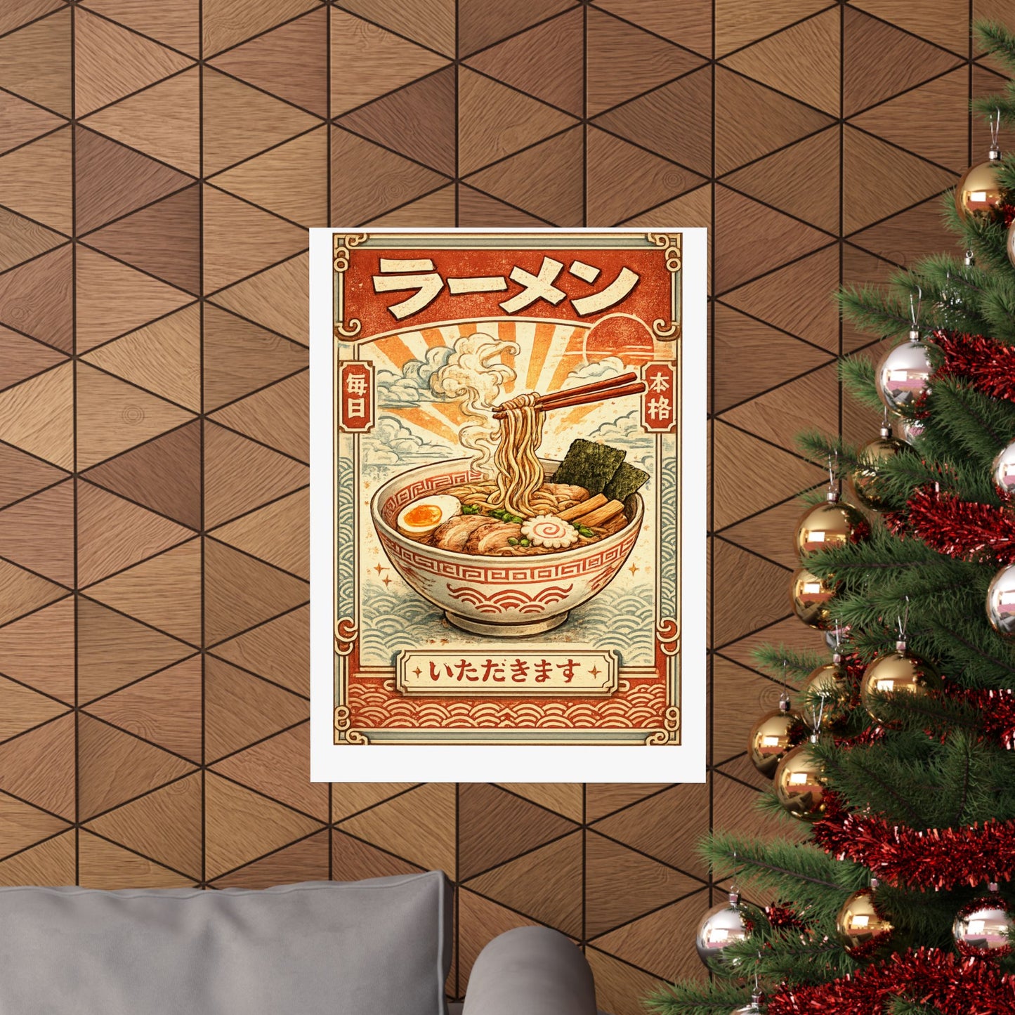 Vintage Ramen Bowl Japanese Food Art Poster
