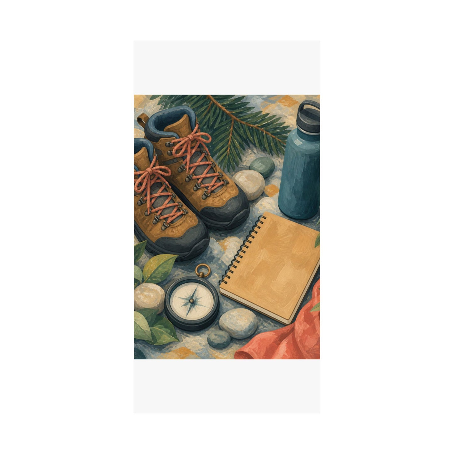 Quiet Hiking Trail Gear Art Poster