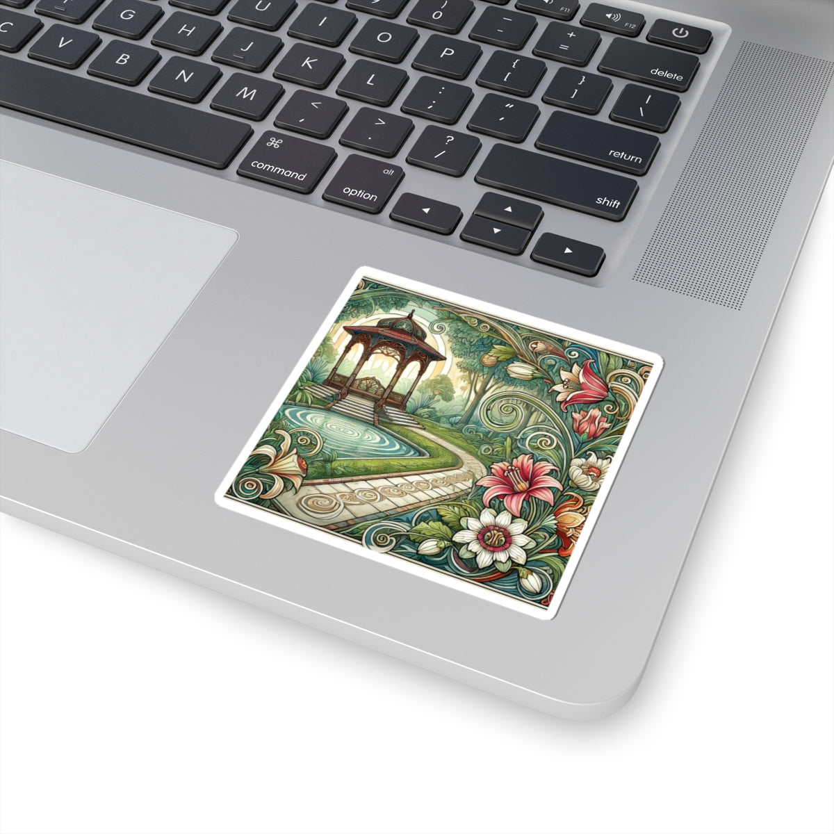 Botanical Gazebo Garden Art Nouveau Sticker