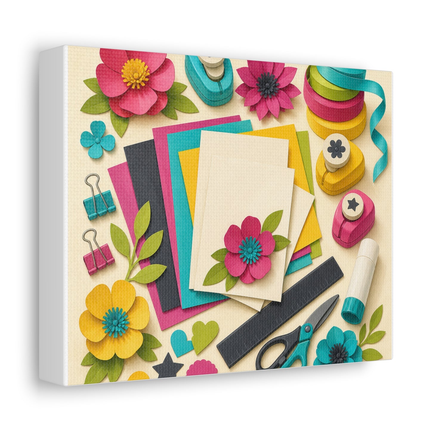 Bright Paper Crafting Hobby Canvas Art