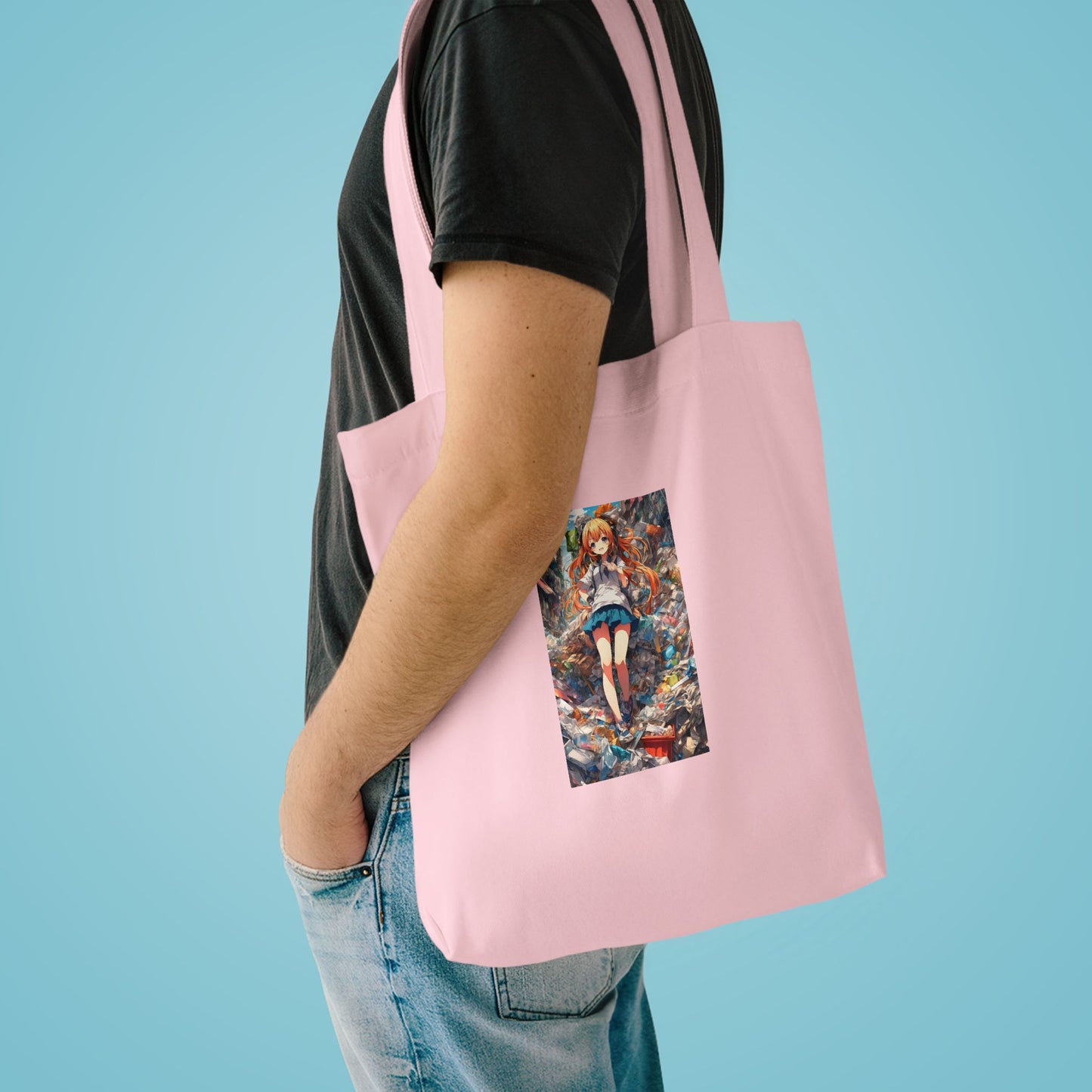 Recycling Rescue Anime Heroine Eco Street Art Tote Bag