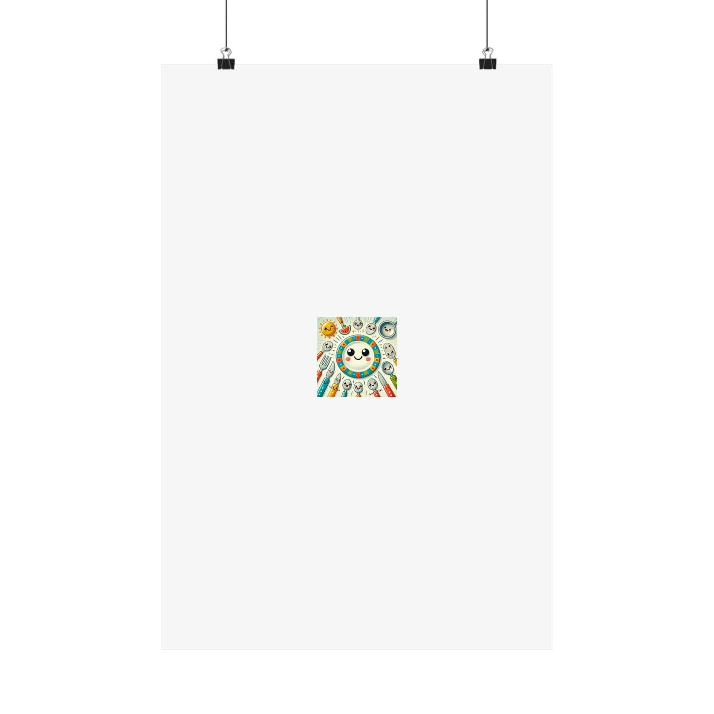 Happy Little Kitchen Club Kawaii Food Poster Kitchen Wall Art Decor