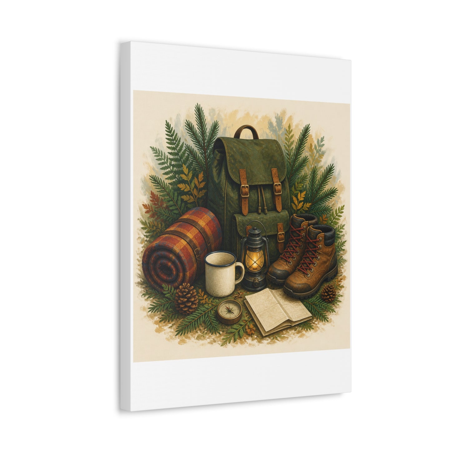 Generic Camping Gear Outdoor Adventure Canvas Art