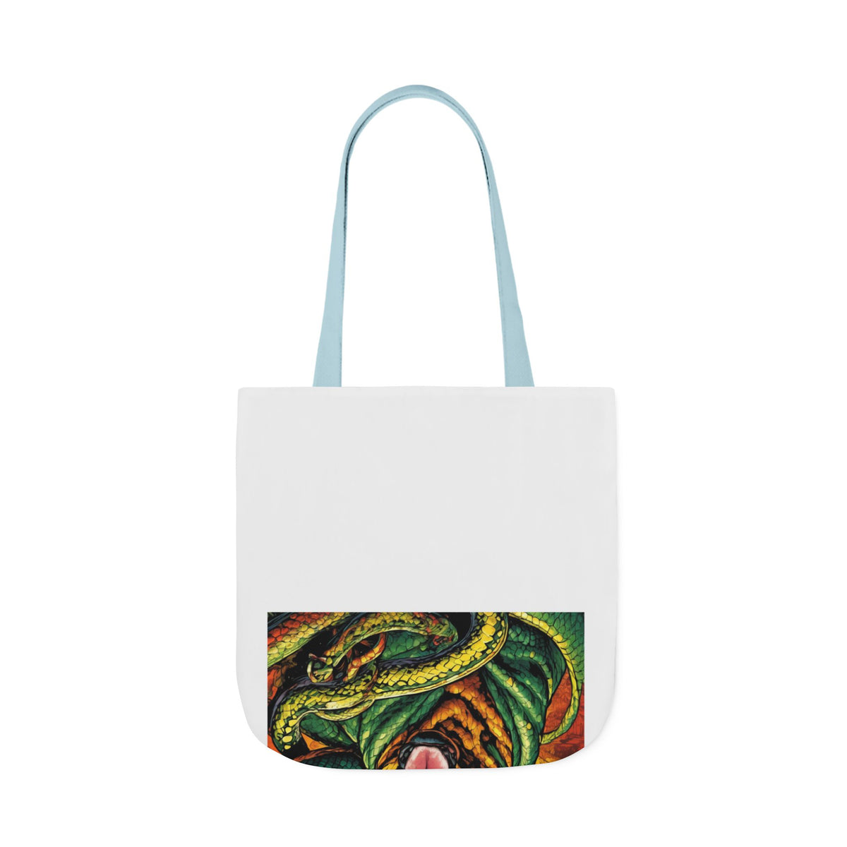 Surreal Serpent Hound Dark Fantasy Canvas Tote Bag