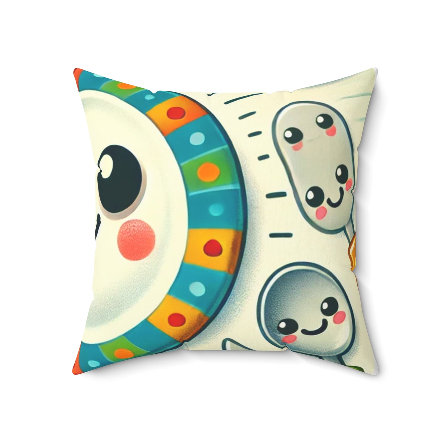 Happy Kitchen Tableware Kawaii Decorative Pillow