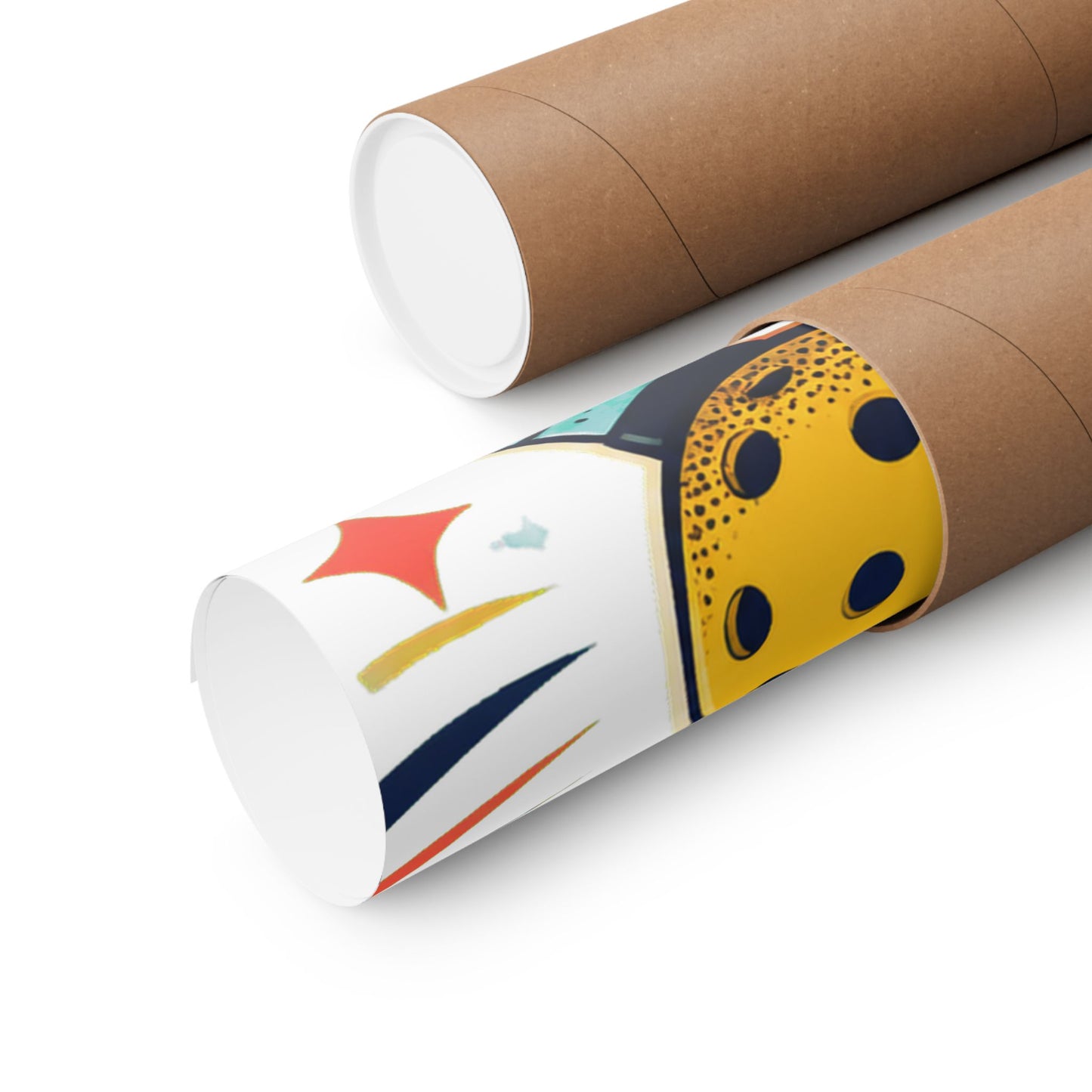 Retro Pickleball Paddles Recreational Sports Art Poster