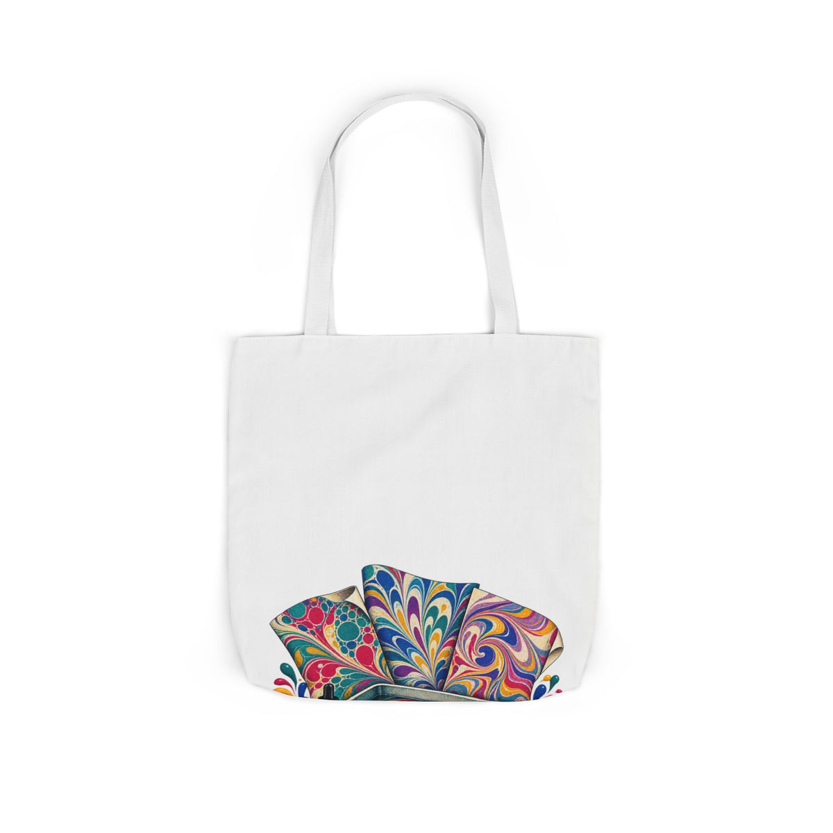 Colorful Paper Marbling Workshop Tote Bag