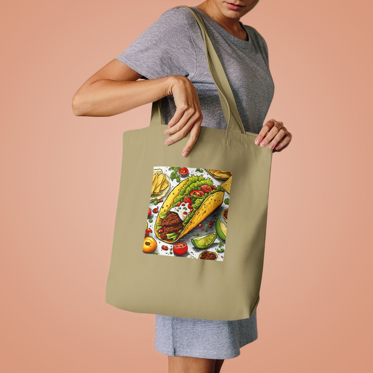 Bold Taco Illustration Foodie Gift Art Tote Bag