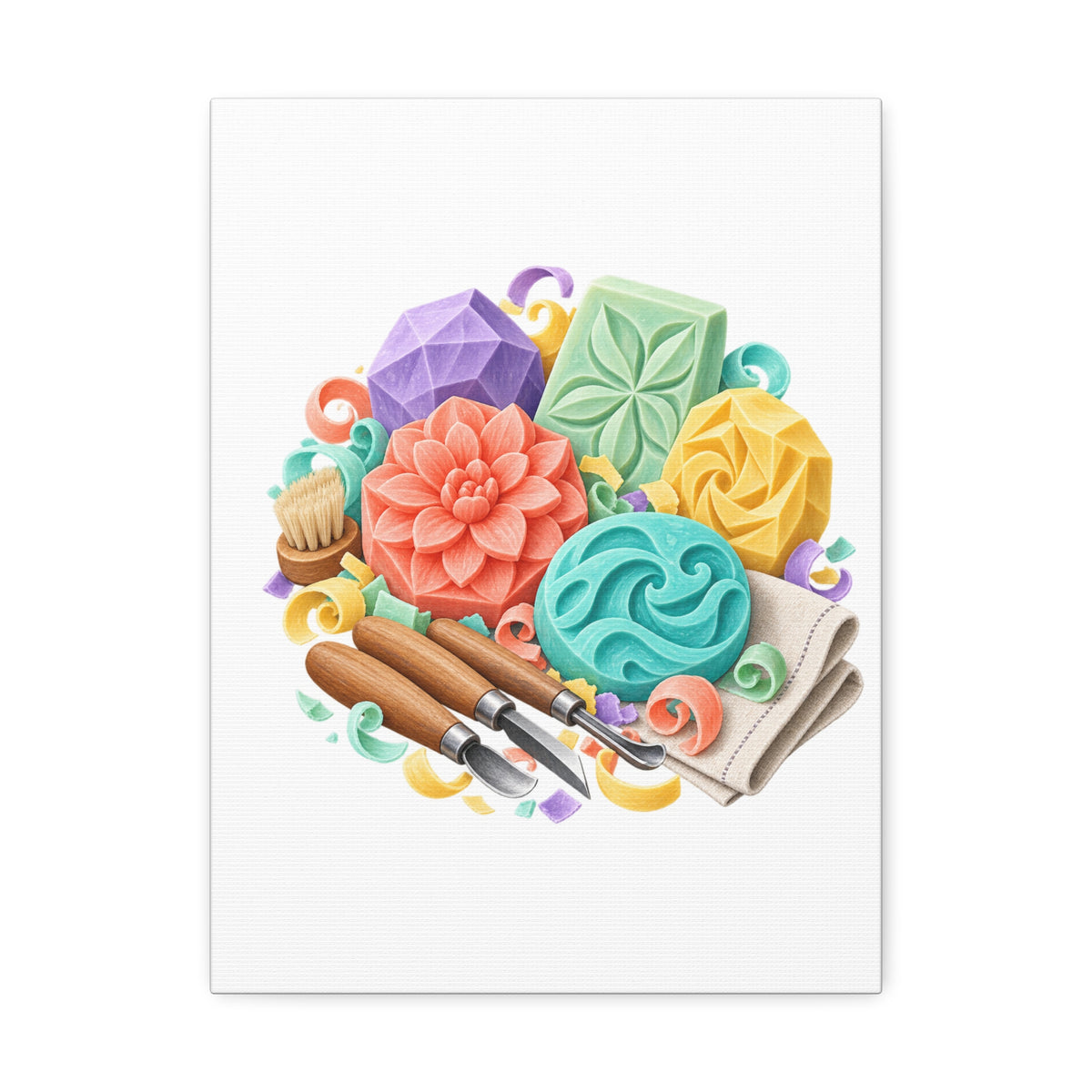 Colorful Soap Carving Workshop Canvas