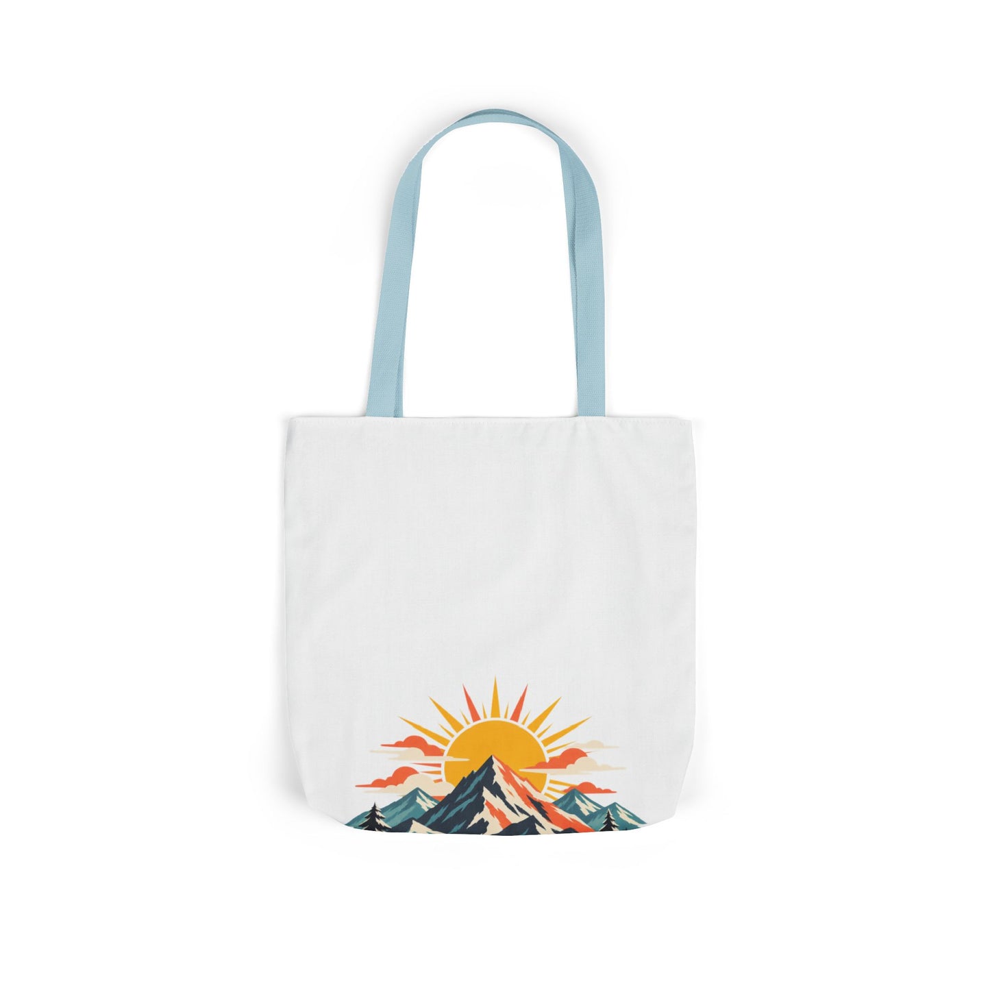 Alpine Sunrise River Mountain Adventure Tote Bag