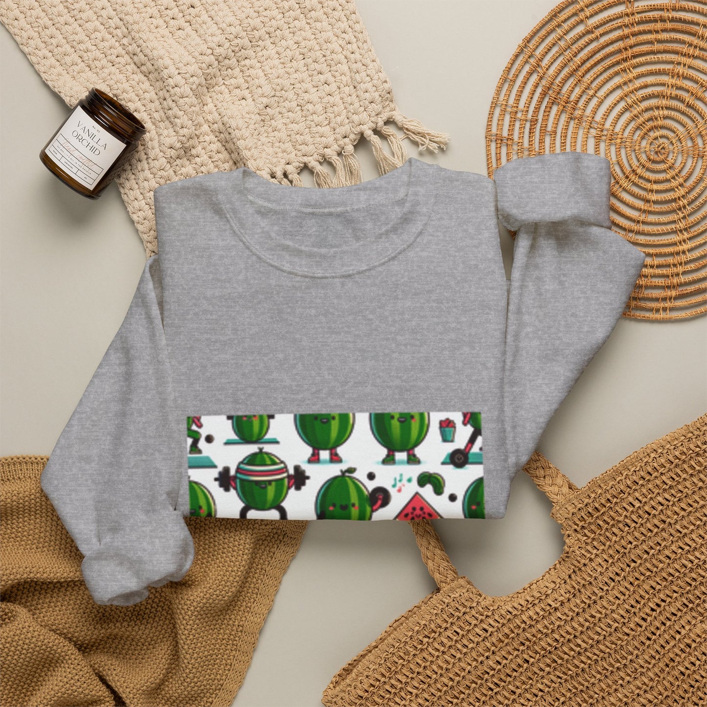 Watermelon Workout Club Cute Food Fitness Sweatshirt