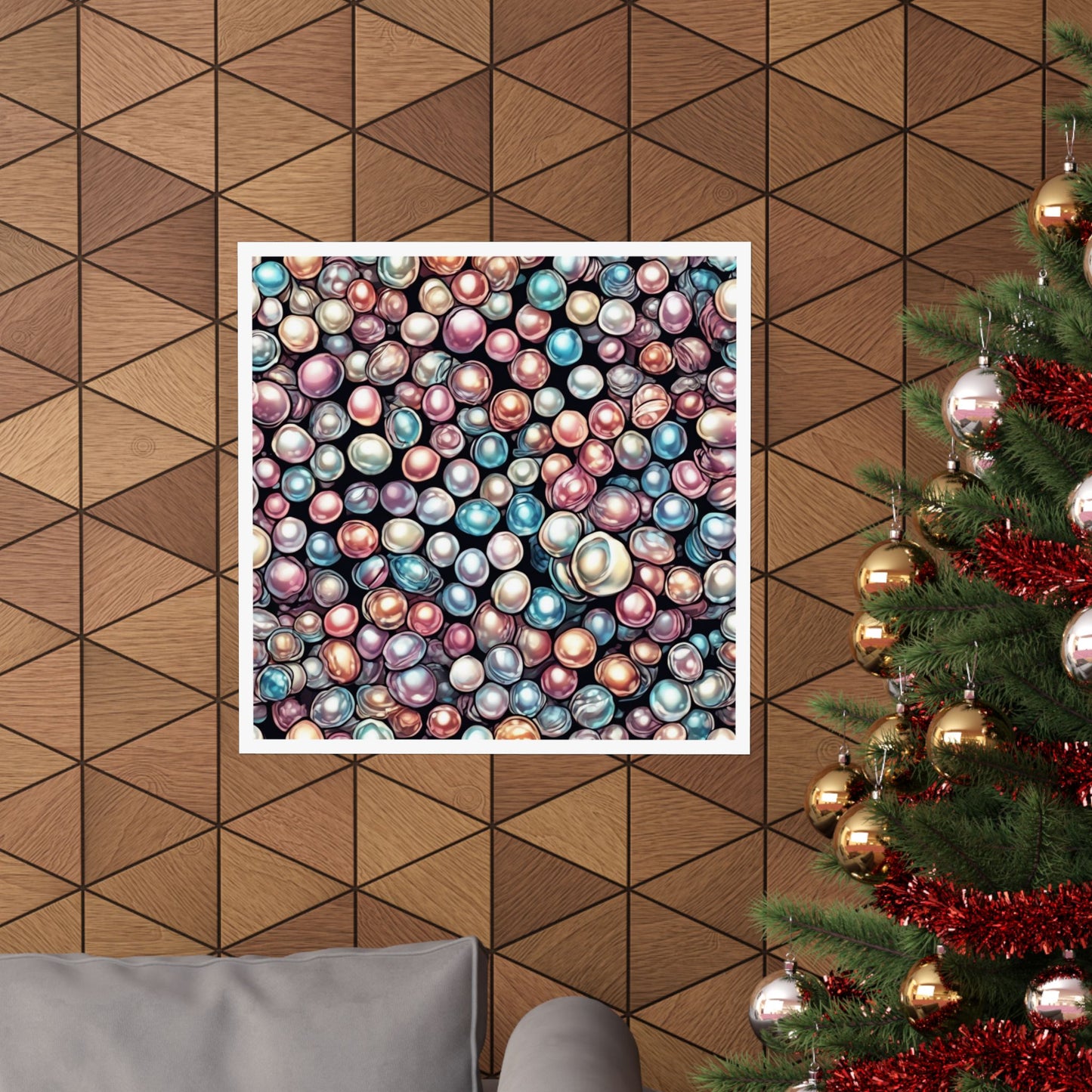Pearl Bubble Pattern Abstract Gift Art Poster