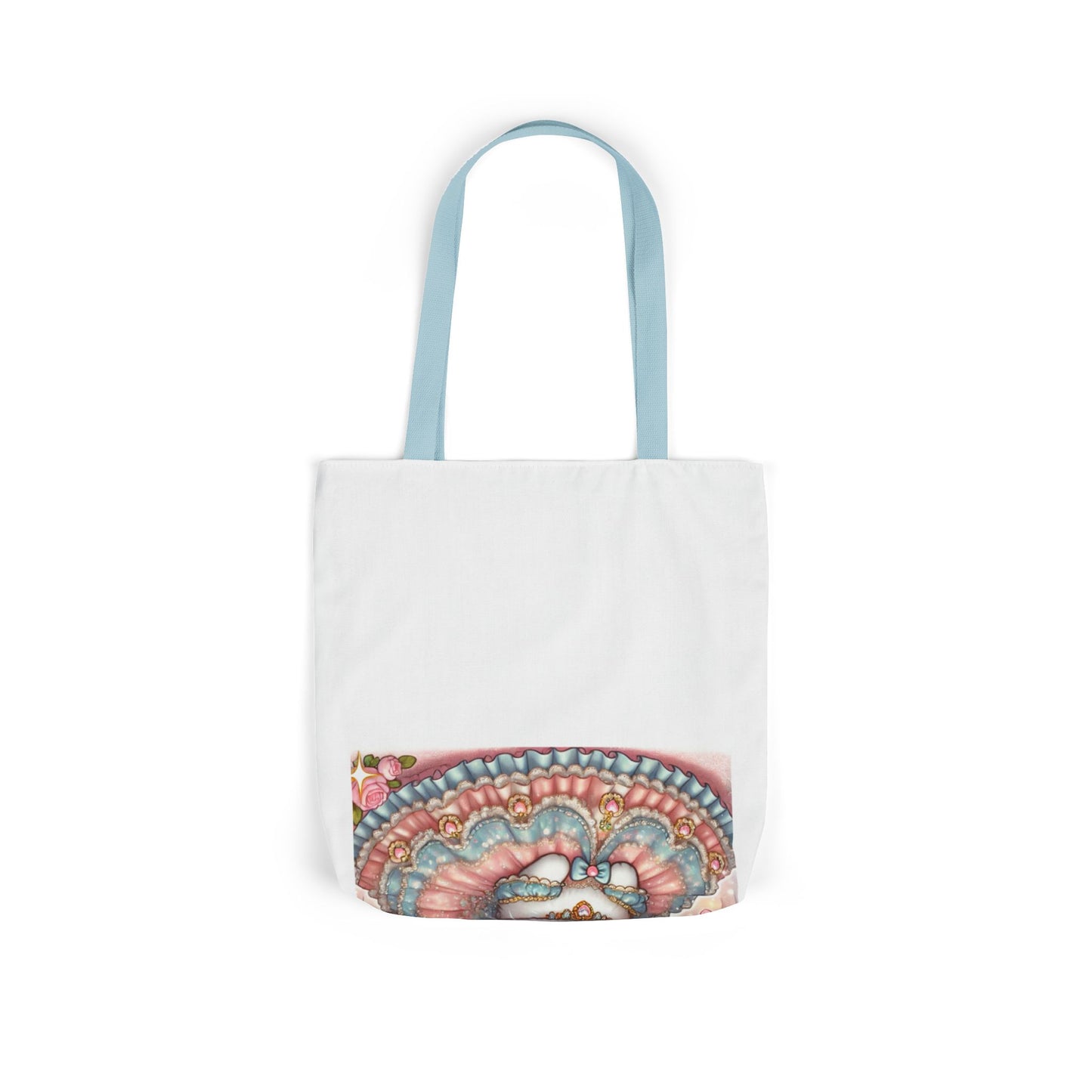 Pastel Princess Calico Cat Fantasy Canvas Tote Bag