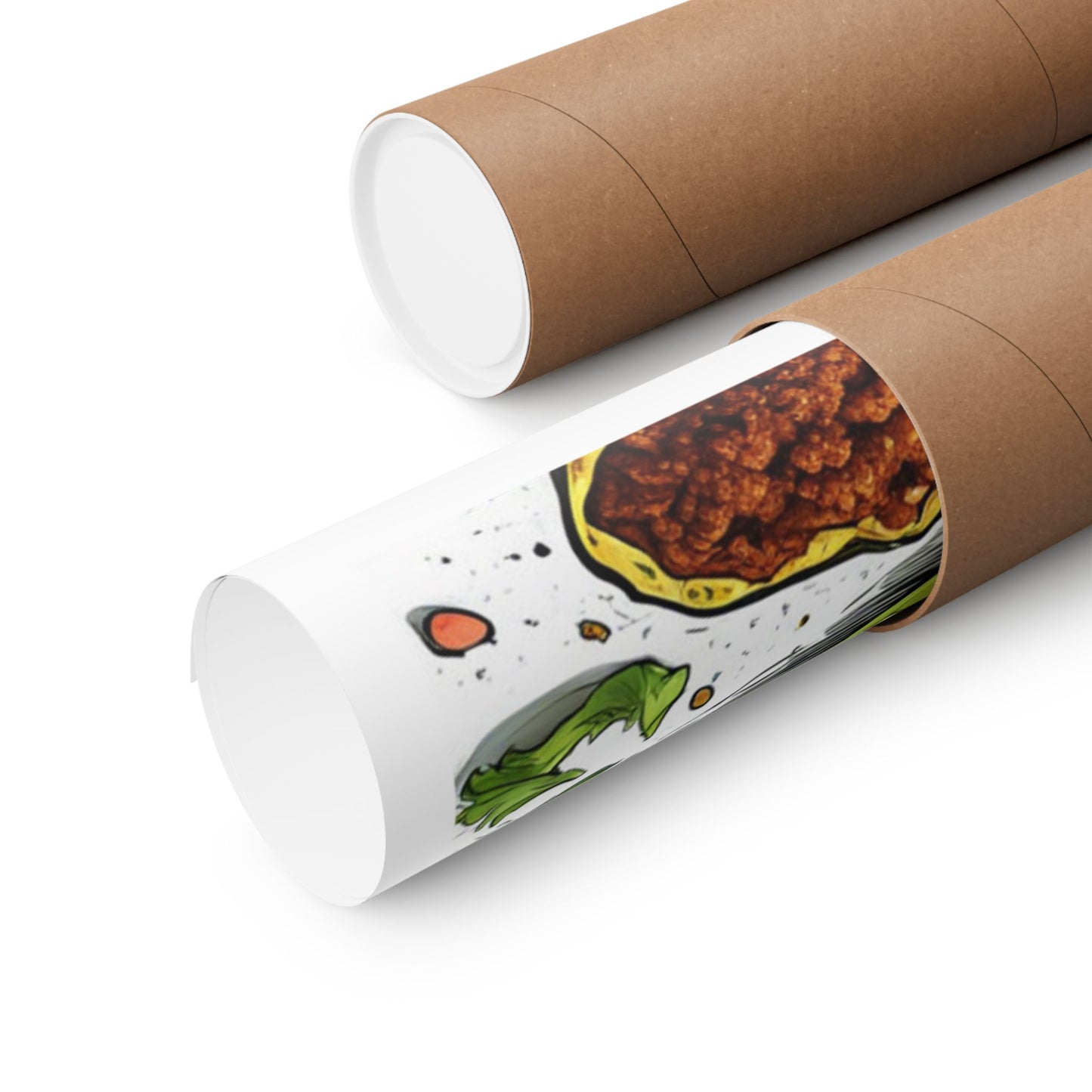 Bold Taco Illustration Foodie Gift Art Poster