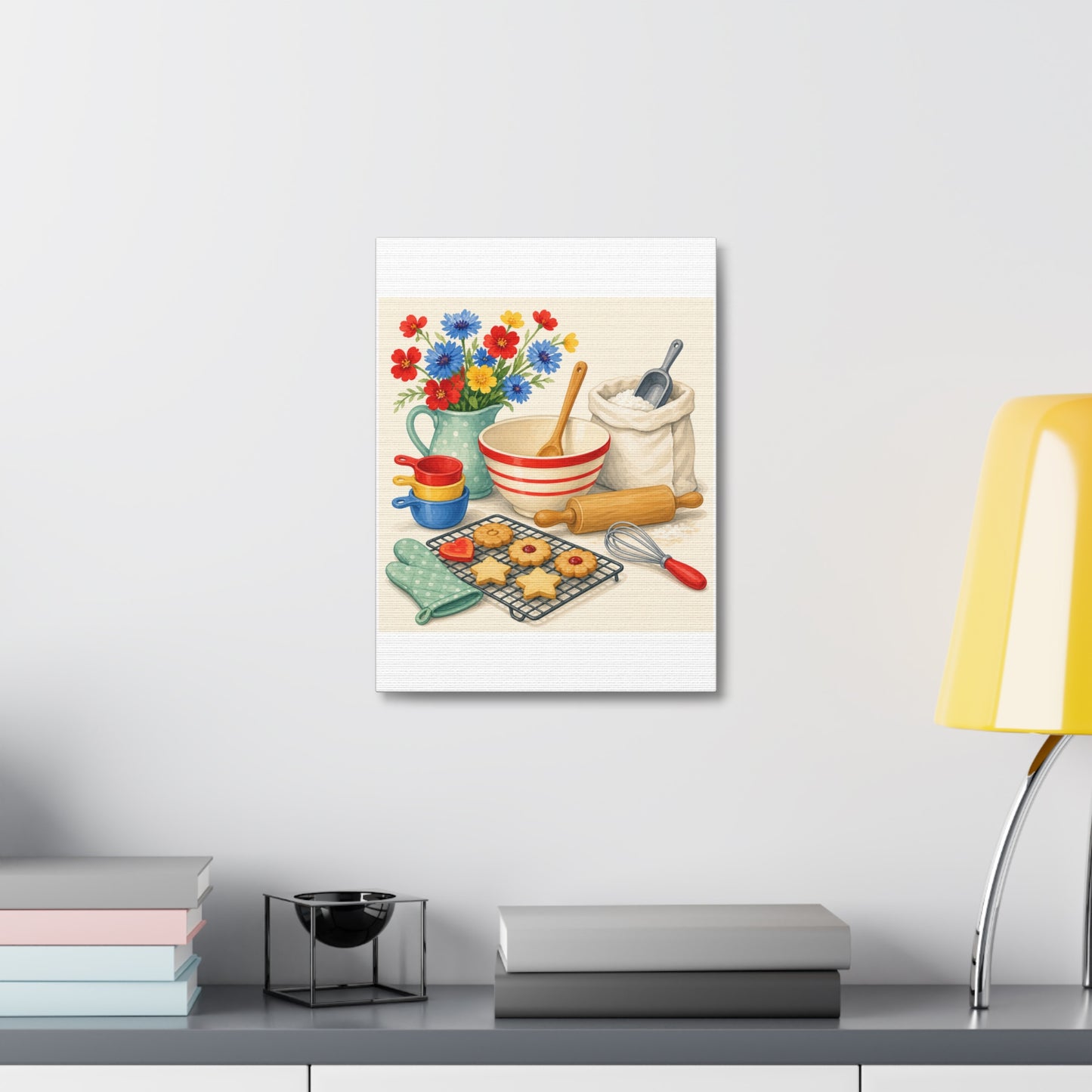 Cheerful Home Baking Hobby Canvas Art