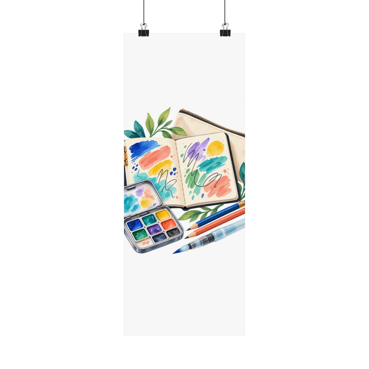 Colorful Urban Sketching Travel Kit Poster