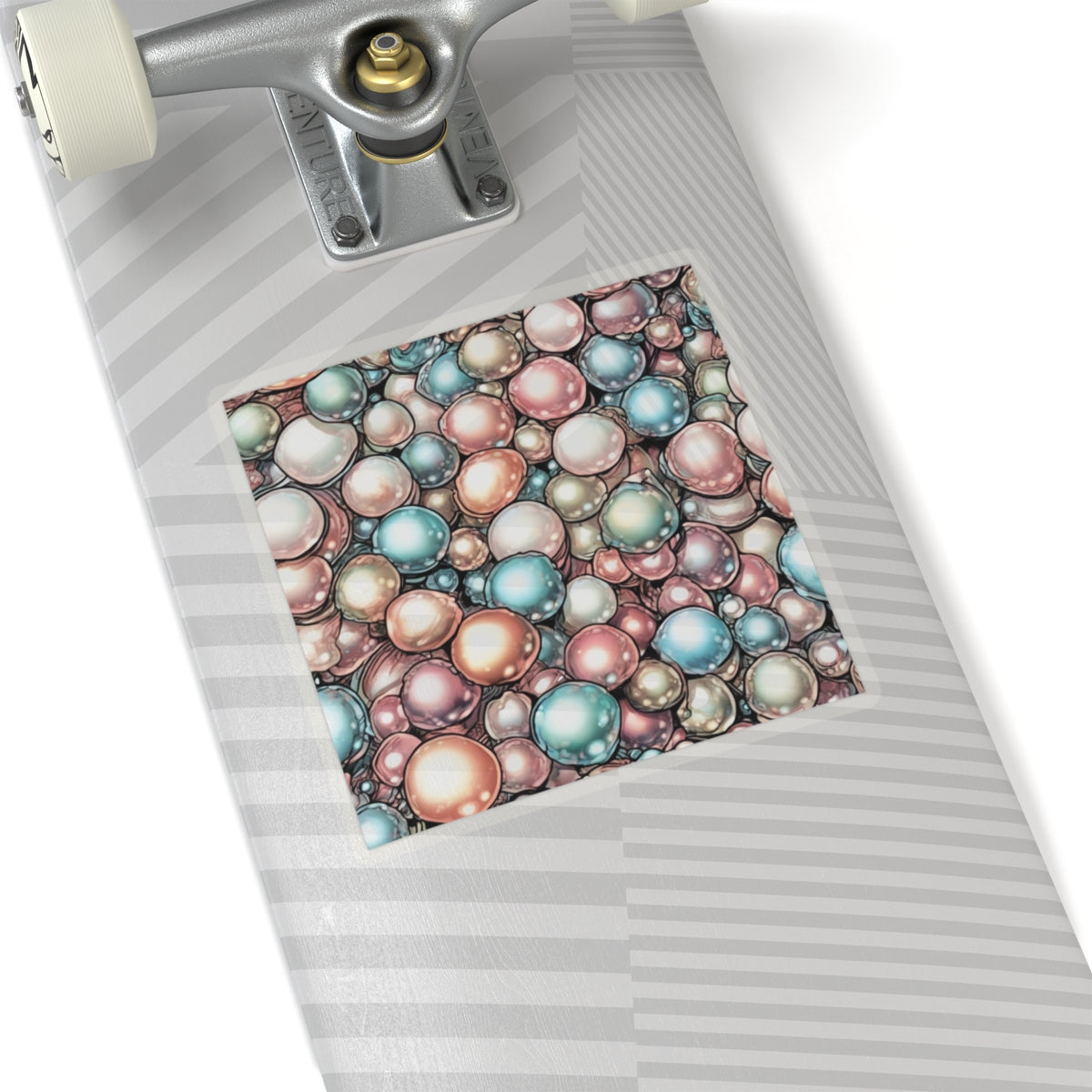 Rainbow Pearl Marble Abstract Gift Art Sticker