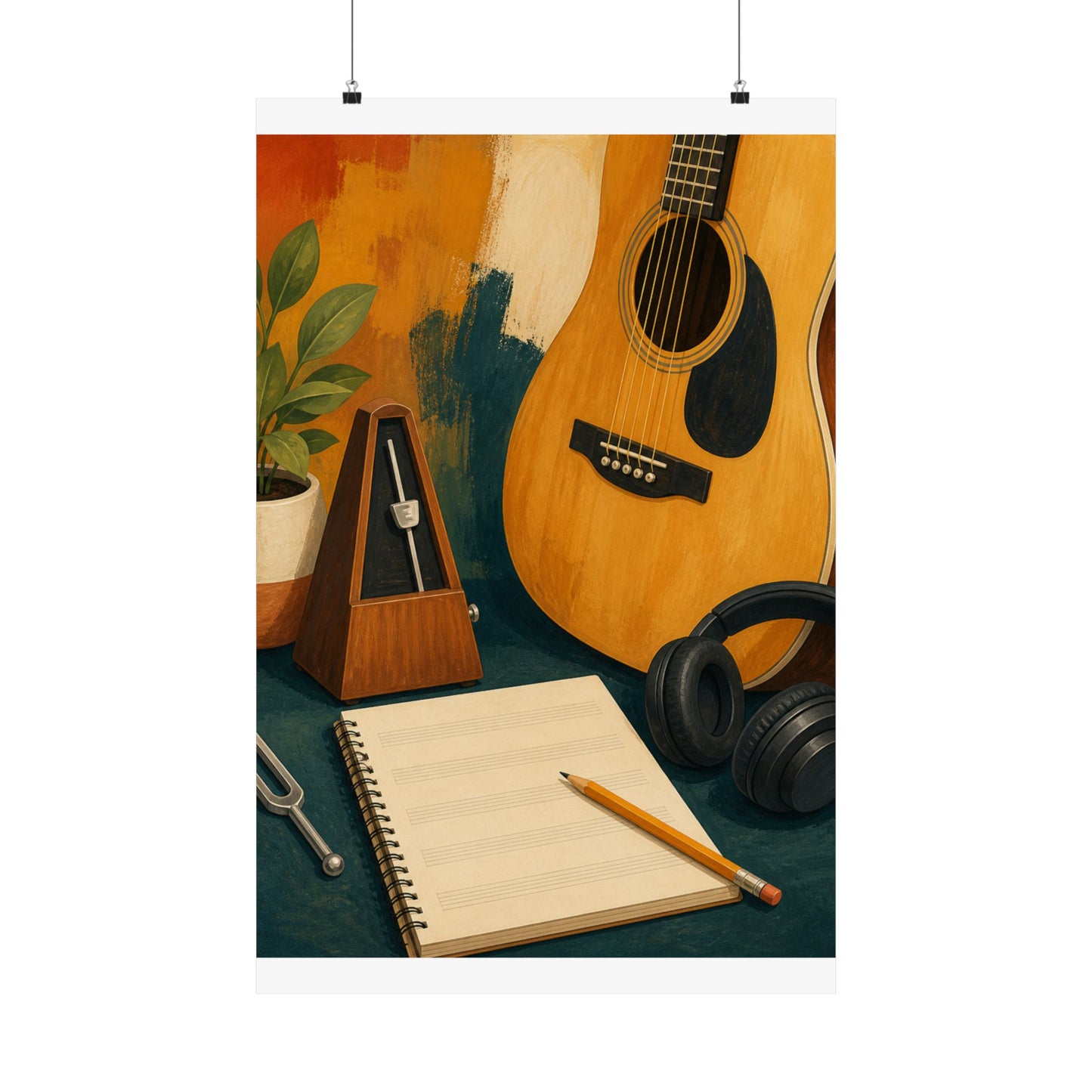 Warm Music Practice Hobby Poster