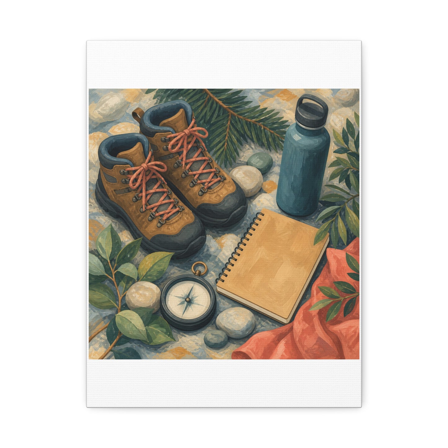 Quiet Hiking Trail Gear Art Canvas Art