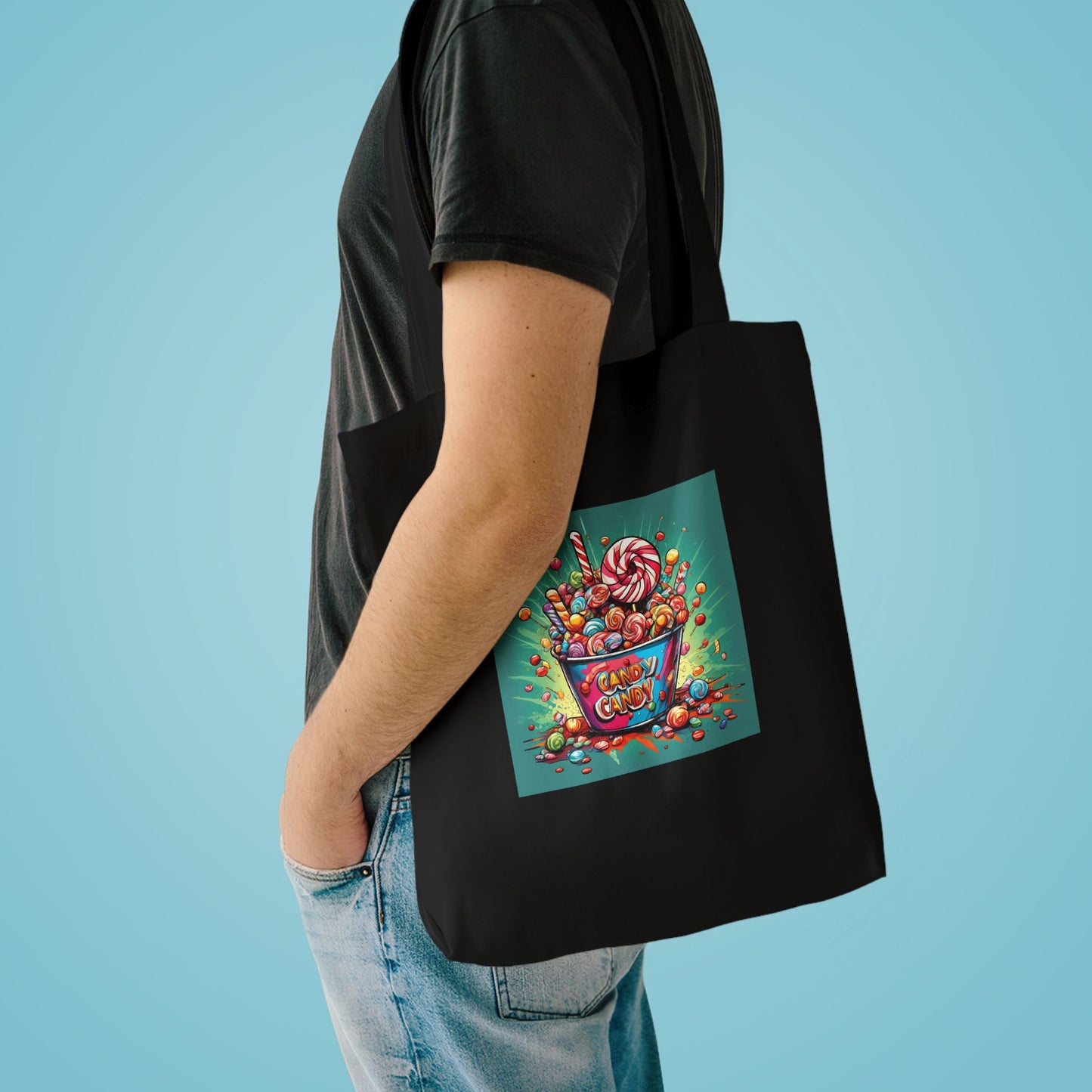 Holiday Candy Bucket Sweets Gift Art Tote Bag