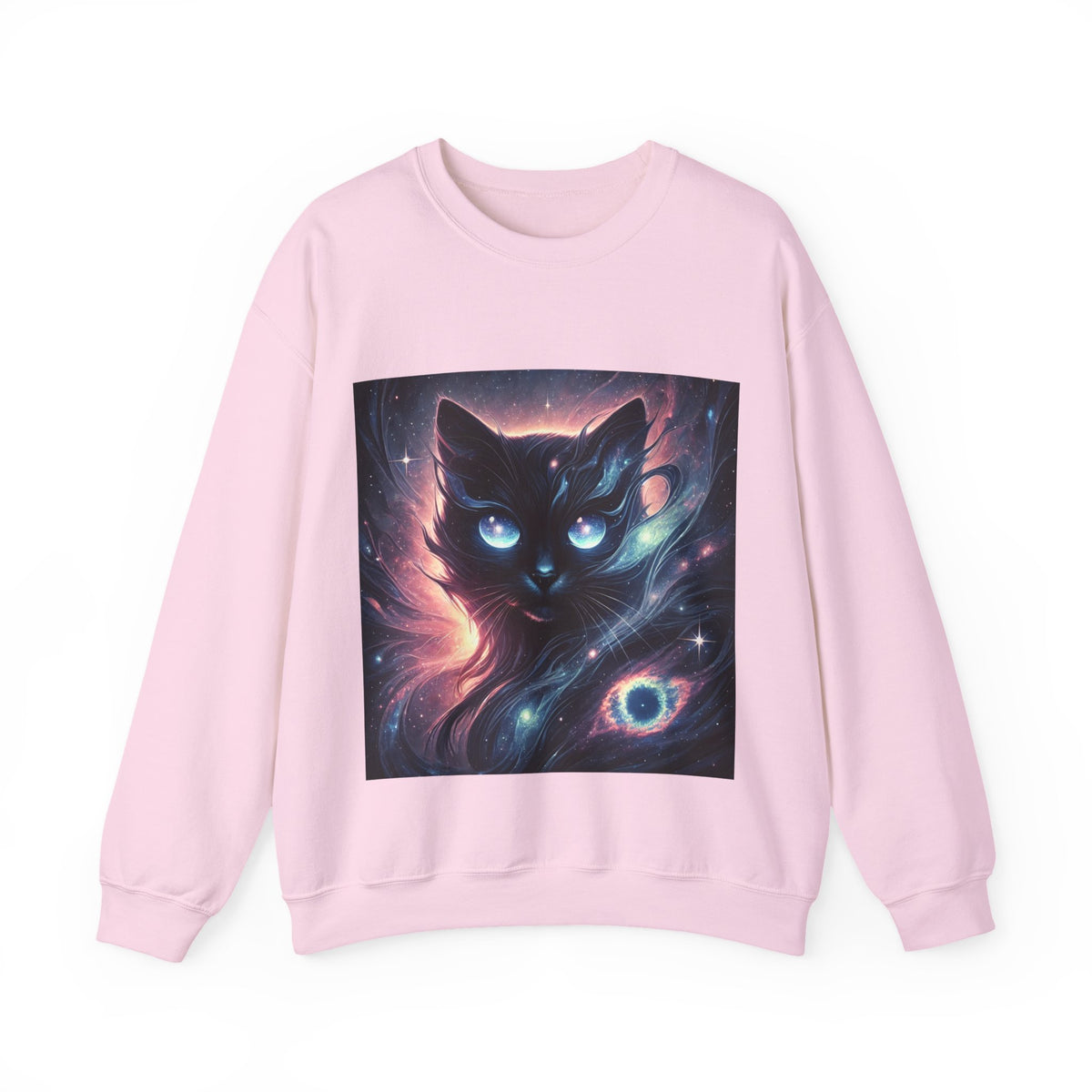 Cosmic Black Cat Galaxy Celestial Sweatshirt
